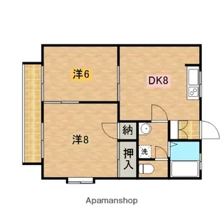 ビレッジK【201号室】の間取り