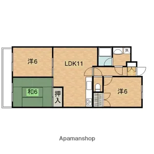 グリーンヒル藤が丘G【4階】の間取り