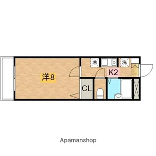 アローネ梶ヶ谷【202号室】の間取り
