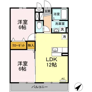ディライトヒルズ【2階】の間取り