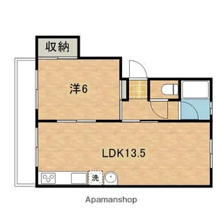 藤が丘団地6号棟【4階】の間取り