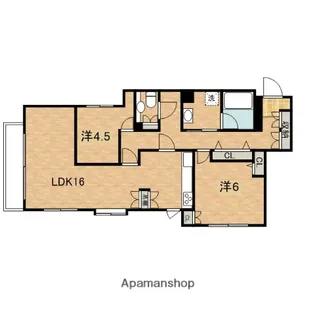 ソレイユ廣川【3階】の間取り