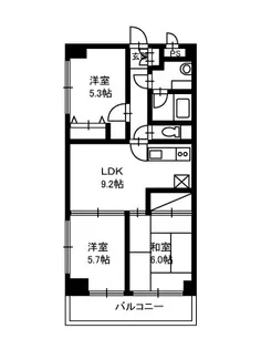グランドハイツⅡ【201号室】の間取り