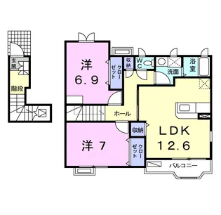 カルムたまプラ【2階】の間取り