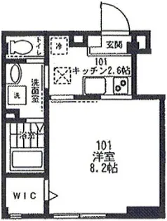 ヴィクトワール【101号室号室】の間取り