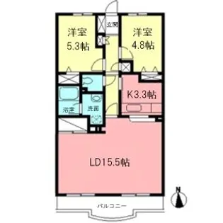ベルコリーヌ梶ヶ谷【3階】の間取り
