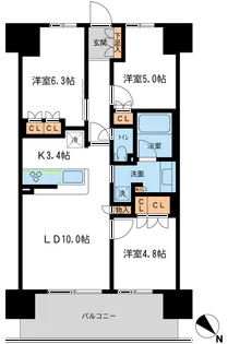BLESS宮崎台【3階】の間取り