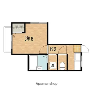 ハイツ會田【201号室】の間取り