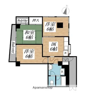 セザール鶴川ガーデンヒルズ【6階】の間取り
