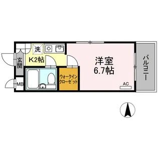 GERMER武蔵中原(ジェルメムサシナカハラ)【3階】の間取り