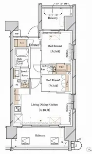 ブランシエスタ新丸子リバーフロント【0706号室】の間取り