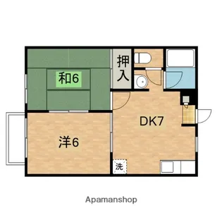 コーポセントヴァレイA【2階】の間取り