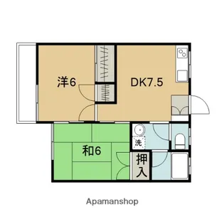 コーポヨコヤマ【2階】の間取り