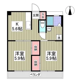 吉岡コーポ【3階】の間取り