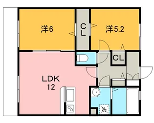 カーサ・ヴェルジェ【1階】の間取り