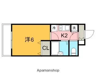 ソレイユ廣川【1階】の間取り