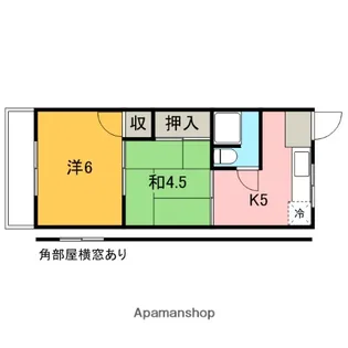 サンドエル吉田【206号室】の間取り