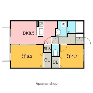 ディア・ロードTN【1階】の間取り