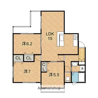 パルテール日吉本町【1階】の間取り