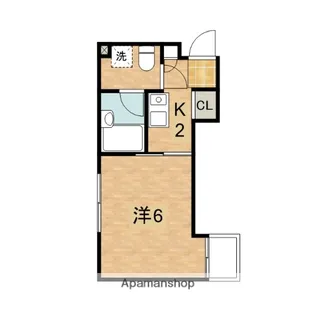 GARDEN HILLS【201号室】の間取り