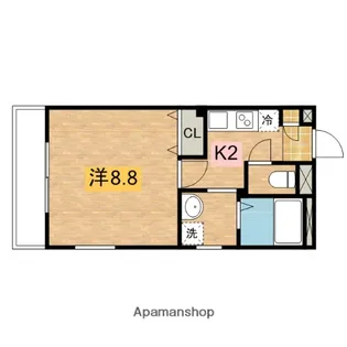 アンプルールフェール宮内【3階】の間取り