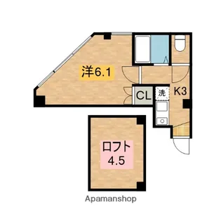 プリムールNIB【3階】の間取り