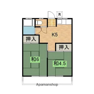 コーポ卯月【2階】の間取り