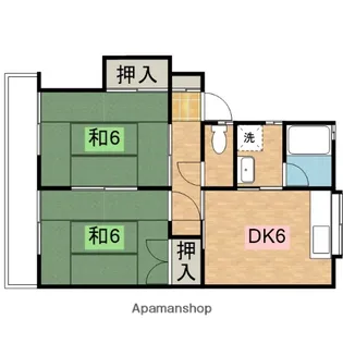 コーポ藤【202号室】の間取り