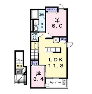 フローラSG【2階】の間取り