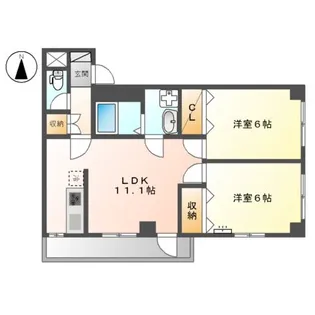 アメニティプレイス【6階】の間取り