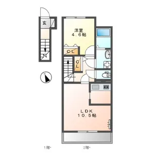 OVEST高田【2階】の間取り