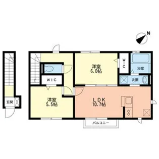 ウィルコート【2階】の間取り