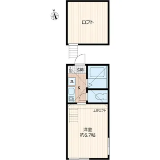 ラコルタ新町【203号室】の間取り