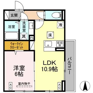 D PAINA 殿町【1階】の間取り