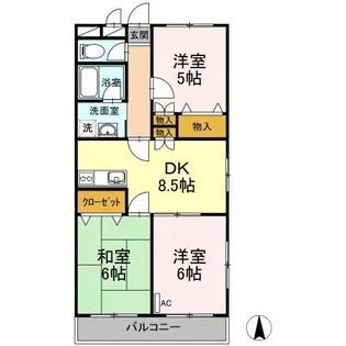 クレボナール三田【3階】の間取り