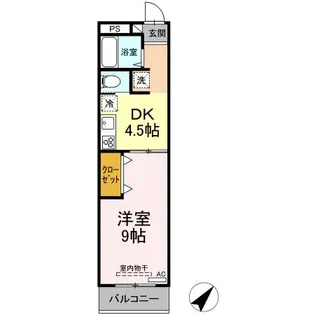 第一富来ハイツ【2階】の間取り