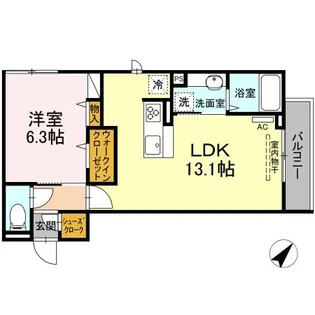 ディアコートクレスト【3階】の間取り