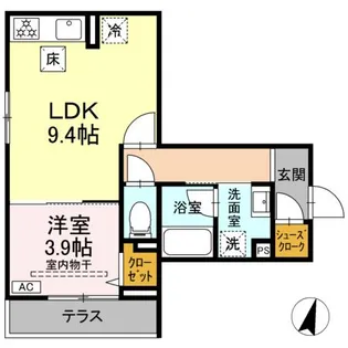 D PAINA 登戸新町【1階】の間取り