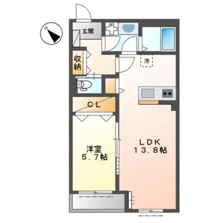 DEUXーUN NOBORITO【1階】の間取り