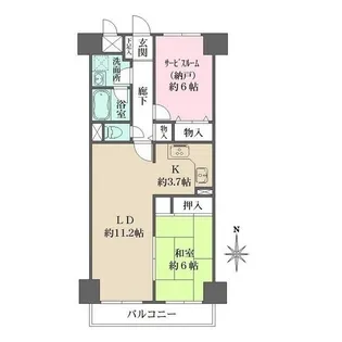 ライオンズマンション大倉山第2【2階】の間取り