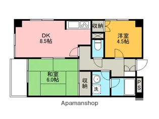 青山コーポA【201号室】の間取り