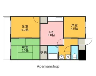 パラマウント野川【3階】の間取り