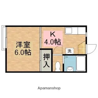 ハイツ第2天平【2階】の間取り