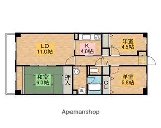 バードタウン7番館【3階】の間取り