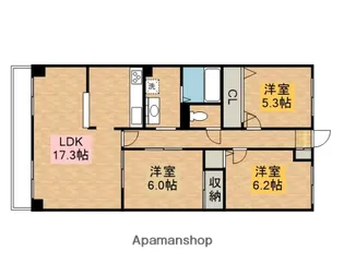 バードタウン2番館【2階】の間取り