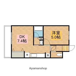 メゾンオークラ弐番館【204号室】の間取り