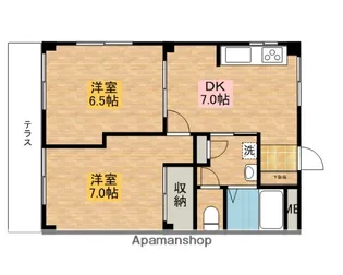セゾンドゥー【103号室】の間取り