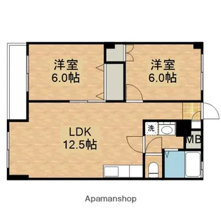 シャトレー新井【2階】の間取り
