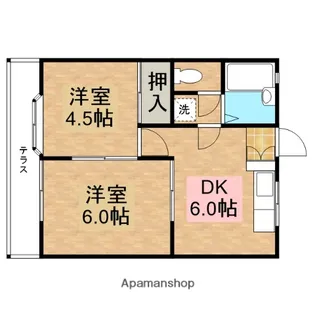 ジュネス【1階】の間取り
