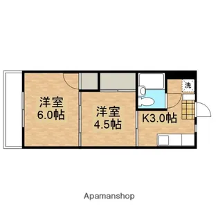 西尾ハイツⅡ【302号室】の間取り